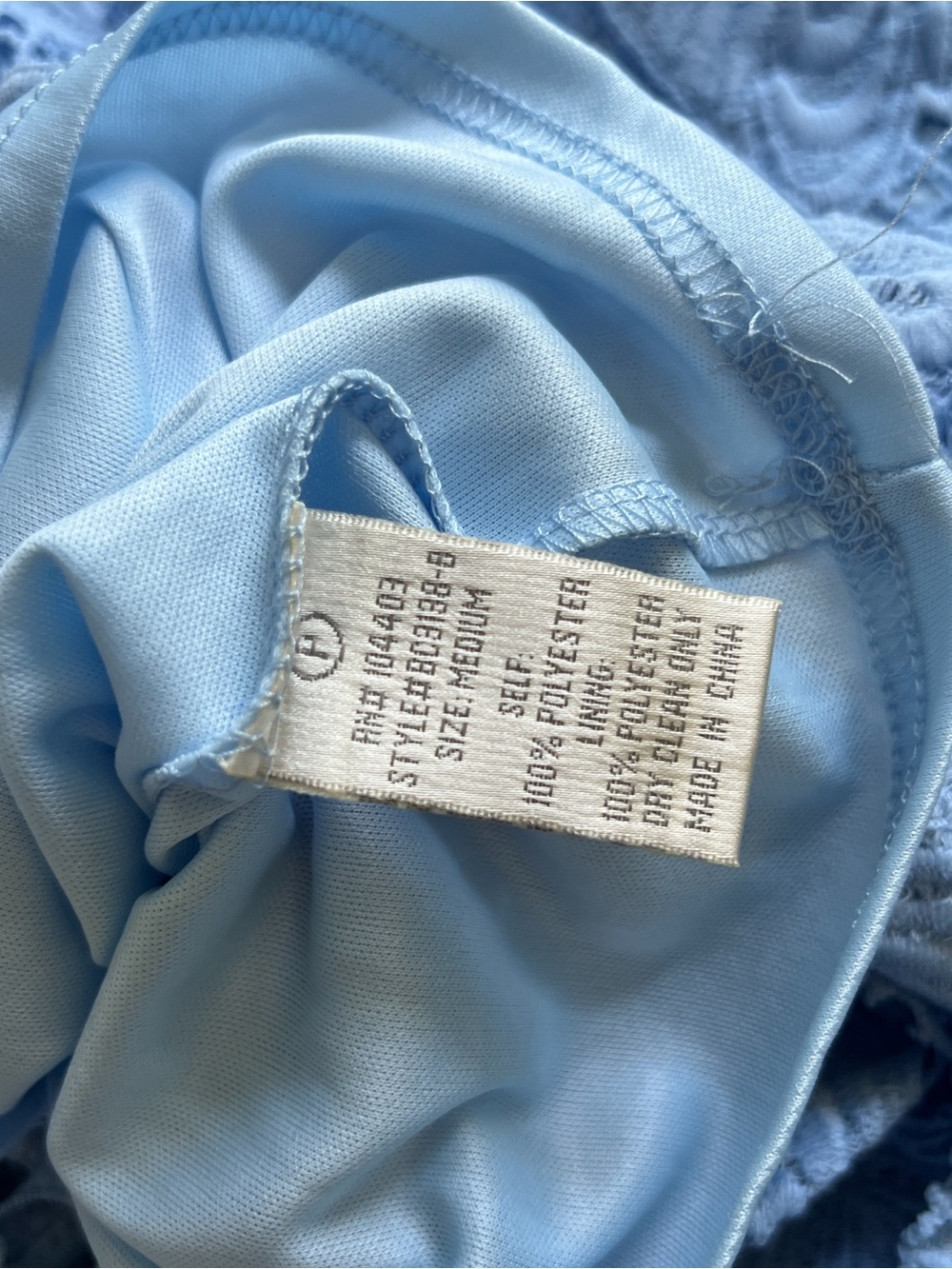 J.O.A. Powder Blue Crochet Midi Skirt - Medium - Picture 6 of 6